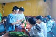 石门县磨市镇中心学校：巧手包粽子，深耕育人大课堂