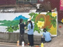青春“三下乡”｜墙绘赋能特色产业，邵阳学院学子为丰田乡勾勒“致富图景”