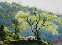 丹心铁骨写山河——品黄铁山水彩画艺术展作品集《回乡》