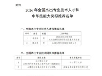湖南这些人员，拟被推荐为全国杰出专业技术人才和中华技能大奖人选！
