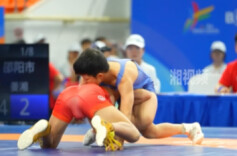 省十五运·视频∣湖南十五运首金日！国际式摔跤青少年组在益阳开战