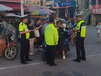 铎山派出所开展摩电车辆交通违法专项整治