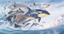 现代插画的海上创生