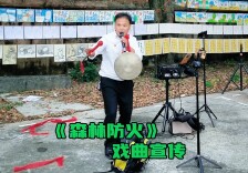 孩子作画 干部唱戏 群众受益——隆回大岭村森林防火有声有色