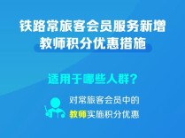 1000元车票抵100元！9月10日起，教师坐火车积分可翻倍
