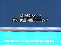 坚持服务企业，解决质量问题8000多个