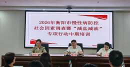 衡阳市社会因素调查暨“减盐减油”专项行动中期培训班圆满举办