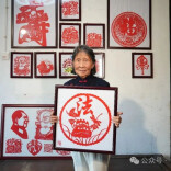 会同高椅古村，九旬老人剪出“法治窗花”