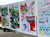 桃源剪市镇：孩子眼中的家乡，藏在这场书画展里