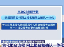 2027年研考生注意 今起网上预报名启动