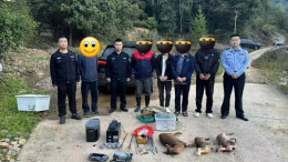 无人机“坠箭”偷猎，茶陵警方一锅端！