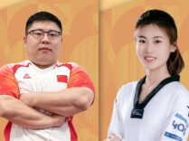 闫盼盼、李羽洁担任第五届亚残运会开幕式中国体育代表团旗手