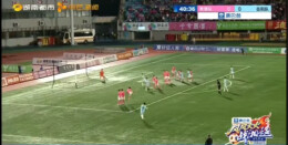 岳阳队蔡安东回归即建功！一脚天外飞仙任意球直接破门