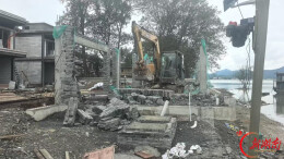 桃江县︱柔性普法促自拆！羞女湖湿地公园完成违规建筑清零整改