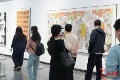 19种乡音入墨，90件书画把湖南戏台“搬”进宣纸里