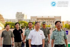 湖南科技大学党委书记唐亚阳视察军训工作