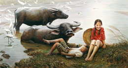 艺评丨范诚：他乡明月照乡思——评李自健“童年旧情”系列画作