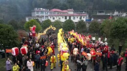 城步龙腾跃苗狮舞 锣鼓喧天闹马年元宵