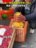 天津一摊主削凤梨火了 动作行云流水看呆路人
