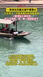 湖南凤凰古城一小朋友不慎掉入沱江 路过的游船大哥一把救起