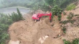 桂东部分道路受阻，中国安能专业救援力量连夜抢修