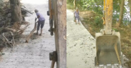 男子开挖掘机路过 帮8旬老奶奶路边“砍柴”