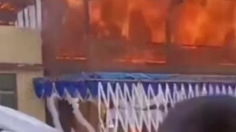 常德一村民家中办丧事突发火灾 楼房被烧只剩骨架损失百万