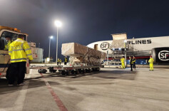 湖南空中发往中东最大货物启程