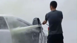 女儿目睹爸爸救火满是骄傲：“真好！我爸爸是消防员！