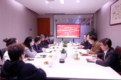 广东广物中南建材集团有限公司党委书记、董事长胡灏一行到访大汉电商