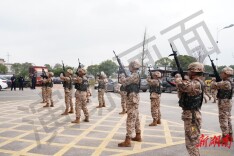 省网岭监狱开展“三警”联动处突演练