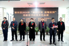 用优秀作品凝聚奋进新征程的磅礴力量——新田县2024年“湘村巨变·致敬祖国”迎新春书法、美术作品展隆重开展