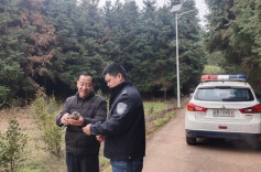 新田将一只受惊落地红隼放归自然