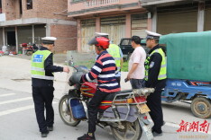 新田县金陵镇：开展交通执法 护航道路安全