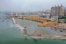湘江永衡航道建设又有新进展 浯溪二线船闸上游深水围堰顺利合龙
