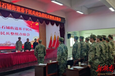 黑石铺街道民兵队伍整组点验