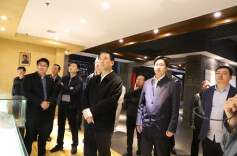 湖南省工信厅党组副书记、副厅长杨亲鹏一行到白沙溪考察调研