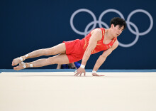 张博恒男子自由操获第8名，他还将参加单双杠决赛