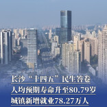 长沙“十四五”民生答卷：人均预期寿命升至80.79岁、城镇新增就业78.27万人｜非凡“十四五”