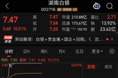A股贵金属走强，湖南白银涨停｜湘股观察