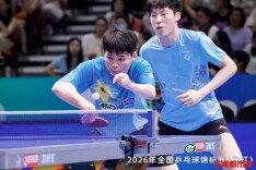 全锦赛双打今日看点：王楚钦/孙颖莎对阵林高远/刘炜珊 