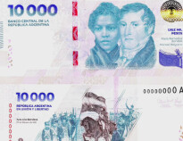 阿根廷10000比索面额纸币流通 还是中国制造的