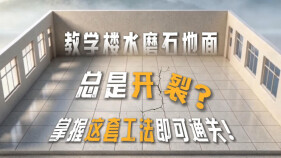 教学楼水磨石地面总是开裂？掌握这套工法即可通关！