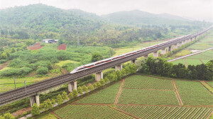 高铁飞驰田园美