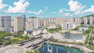 蓝天白云 城市画卷