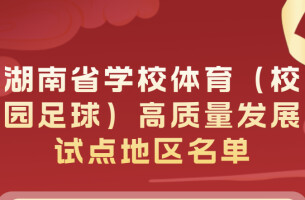湖南体育与美育改革试点名单！看看有你的城市和学校吗？