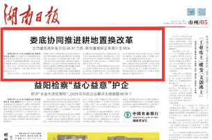 娄底协同推进耕地置换改革|湖南日报市州头条