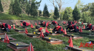 临湘市退役军人事务局开展“追寻”主题清明祭英烈活动​