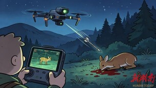 株洲公安查处一起无人机非法打猎案件