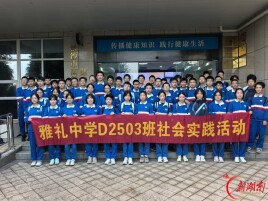 青春无价，健康守护----长沙市雅礼中学D2503班健康主题教育实践活动